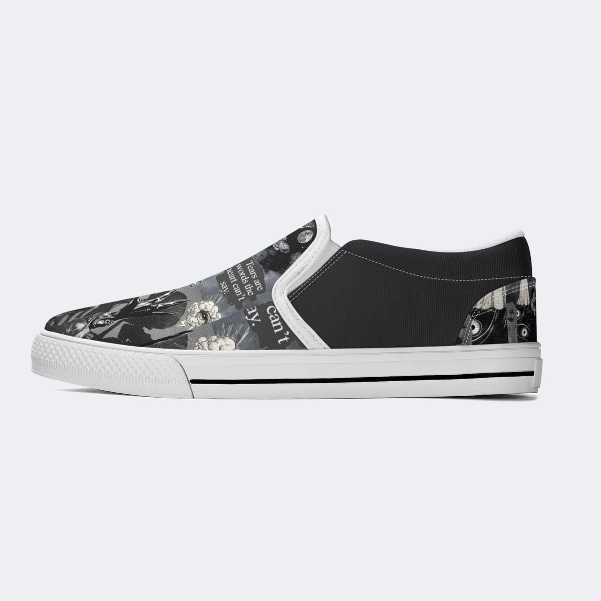 Horror Collage Print - Slip On Shoes