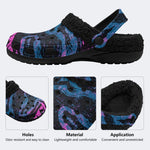 Dark Zebra Stripe - Fur Lined Slippers/Sandals