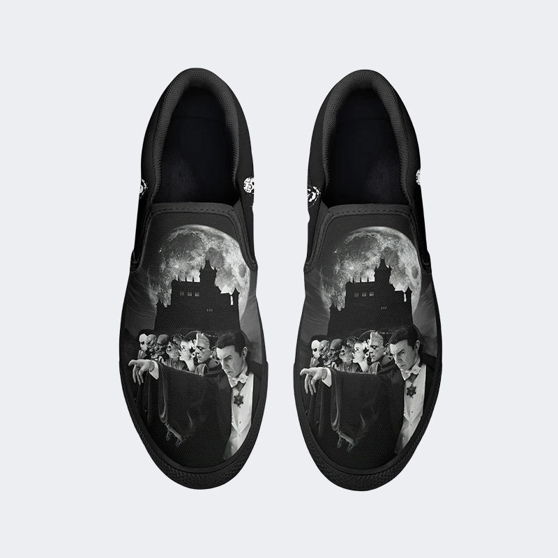 Unisex Horror Movies Print - Slip On Shoes