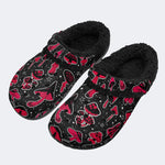 Starry Sky Mushroom Print - Fur Lined Slippers/Sandals