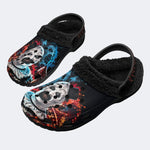 Horror Circus Clown - Fur Lined Slippers/Sandals