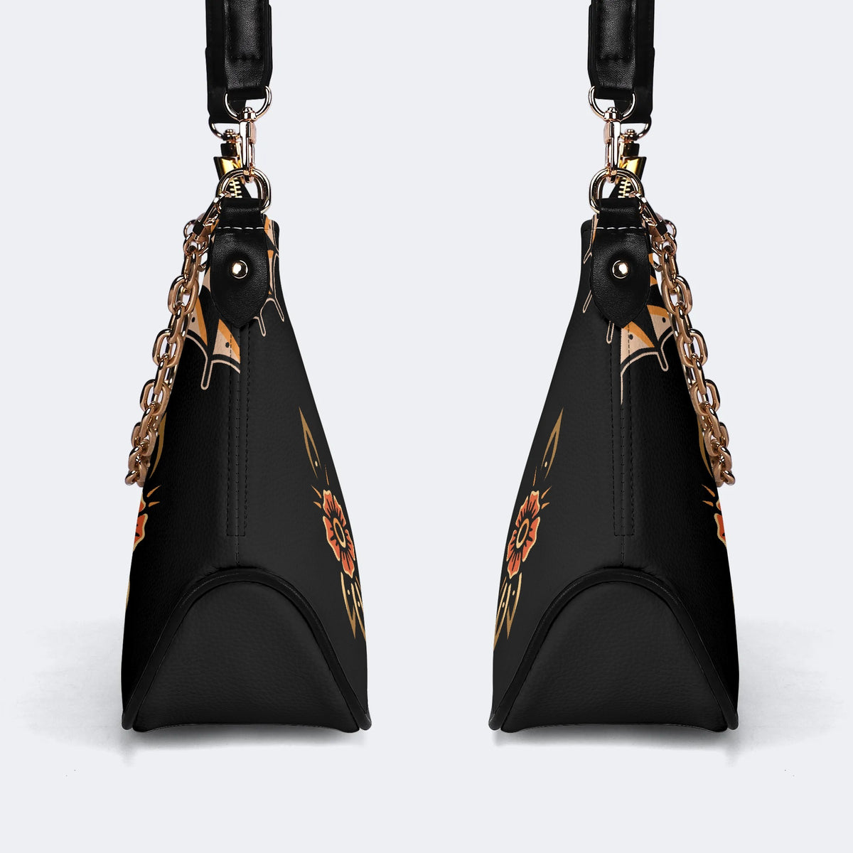 Trust No One Snake Print - Leather Crossbody Bag