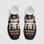 Eagle&Letter Graphic Print Mesh Knit Sneakers