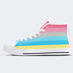 Genderflux Pride Flag High Top Canvas Shoes