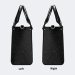 Starry Night Floral Moth Print - Leather Handbag