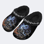 Horror House Of 1000 Corpses Print - Fur Lined Slippers/Sandals