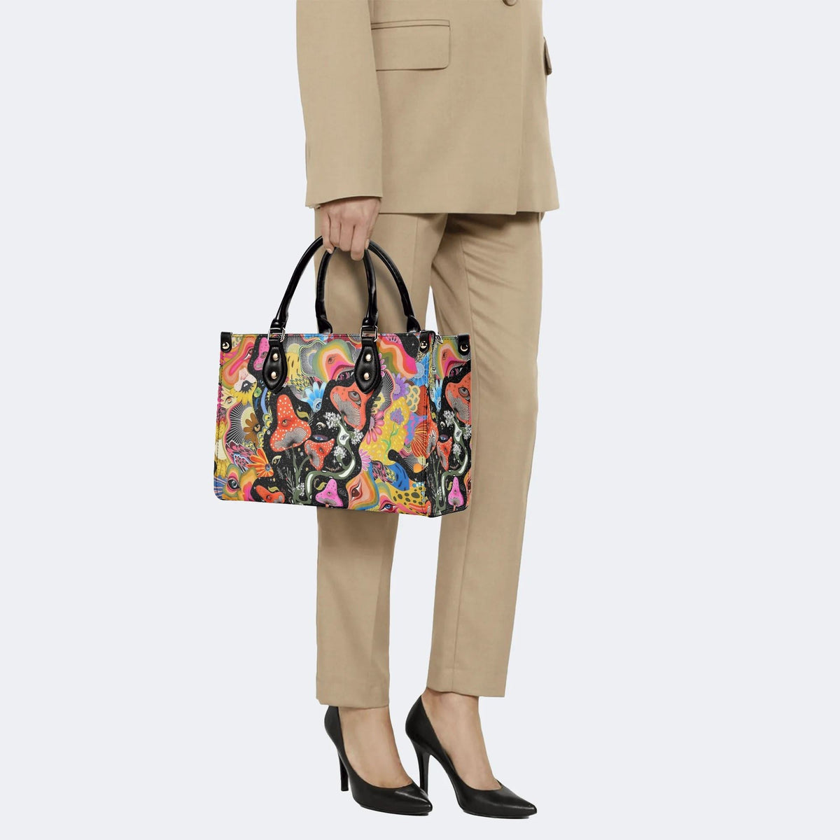 Hallucinogenic Mushrooms - Leather Handbag