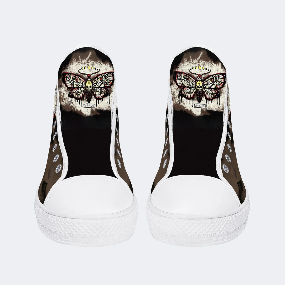 Death Moth&Skull - High Top Canvas