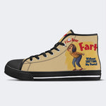 Unisex Vintage I Can Never Fart Art Print - High Top Canvas