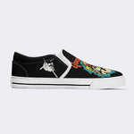 Unisex Horror Skull Print - Slip On Shoes