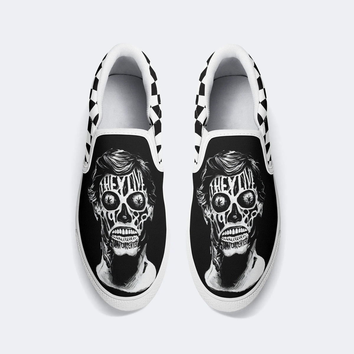 Unisex They Live Horror Print - Slip On Shoes