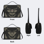 Classic Death Moth Vintage Print - Leather Satchel Bag