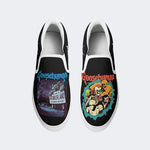 Unisex Horror Skull Print - Slip On Shoes