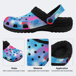 Unisex Ink Print - Fur Lined Slippers/Sandals