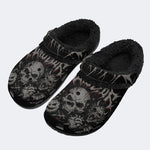 Spooky Skull Bat - Fur Lined Slippers/Sandals