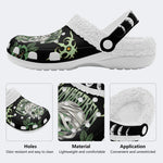 Horror Mummy Monster Print - Fur Lined Slippers/Sandals