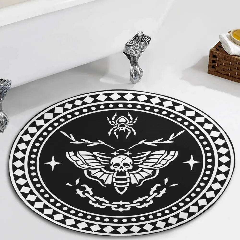 Death Moth Vintage Print - Floor Mat