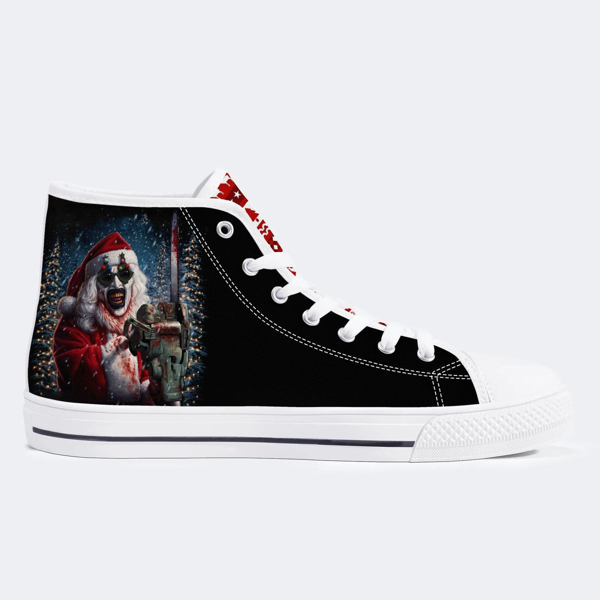 Horror Santa Claus Ghostface Print - High Top Canvas