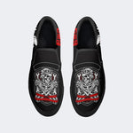 Unisex Horror Skull Print - Slip On Shoes