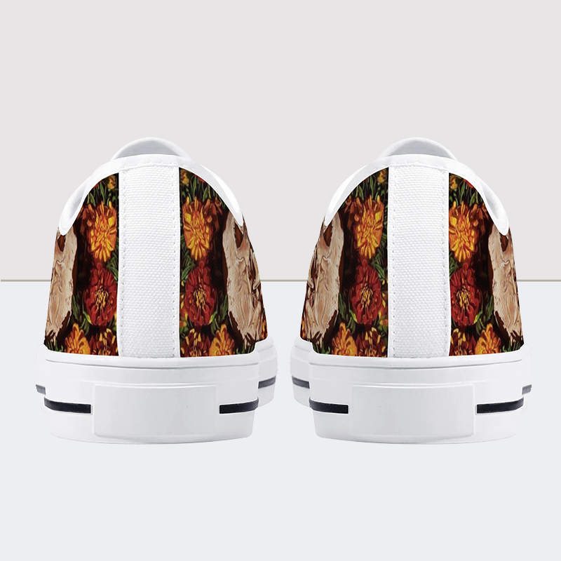 Marigold Skull Low Top Canvas Shoes