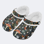 Mushroom Forest Print - Fur Lined Slippers/Sandals