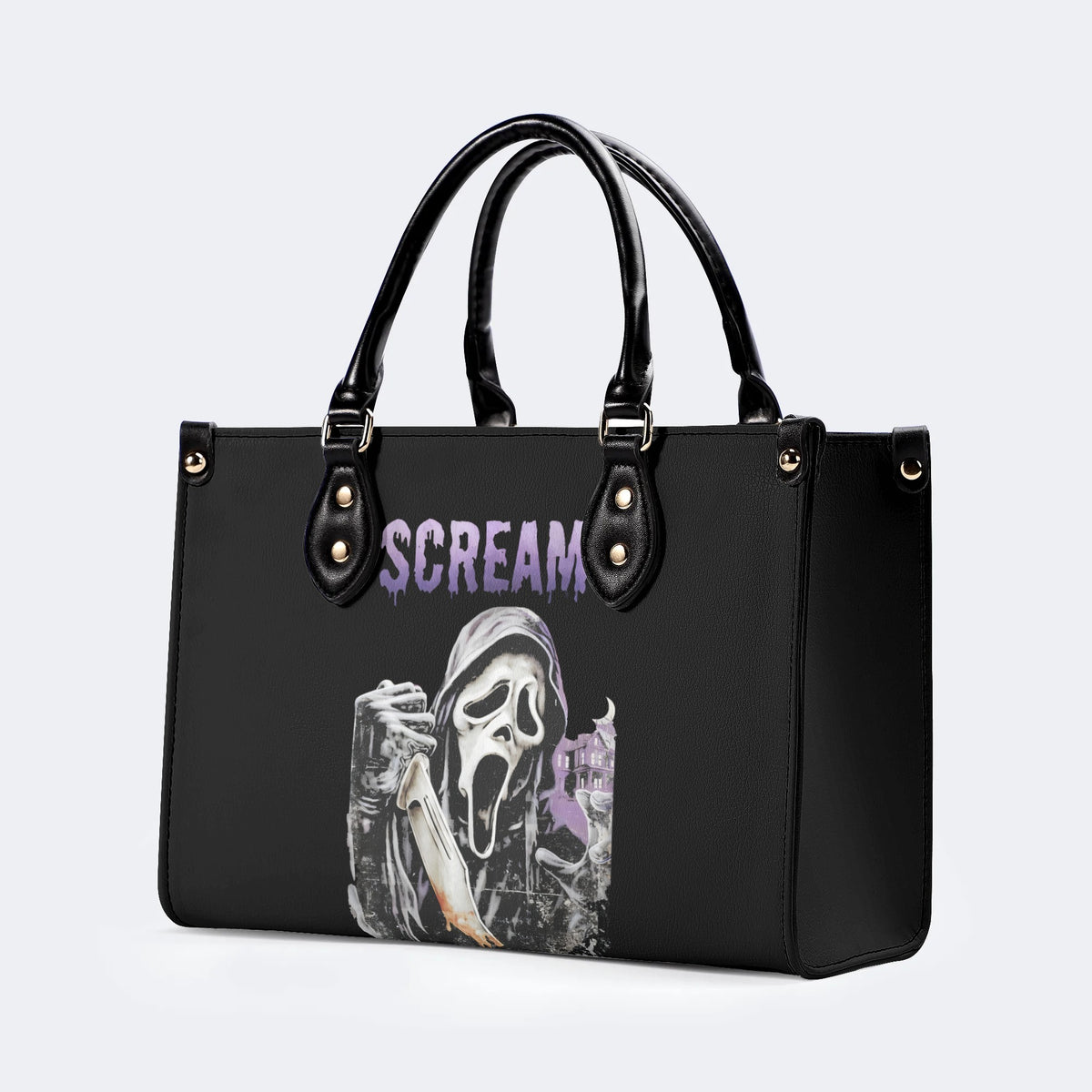 Horror Ghostface Print - Leather Handbag