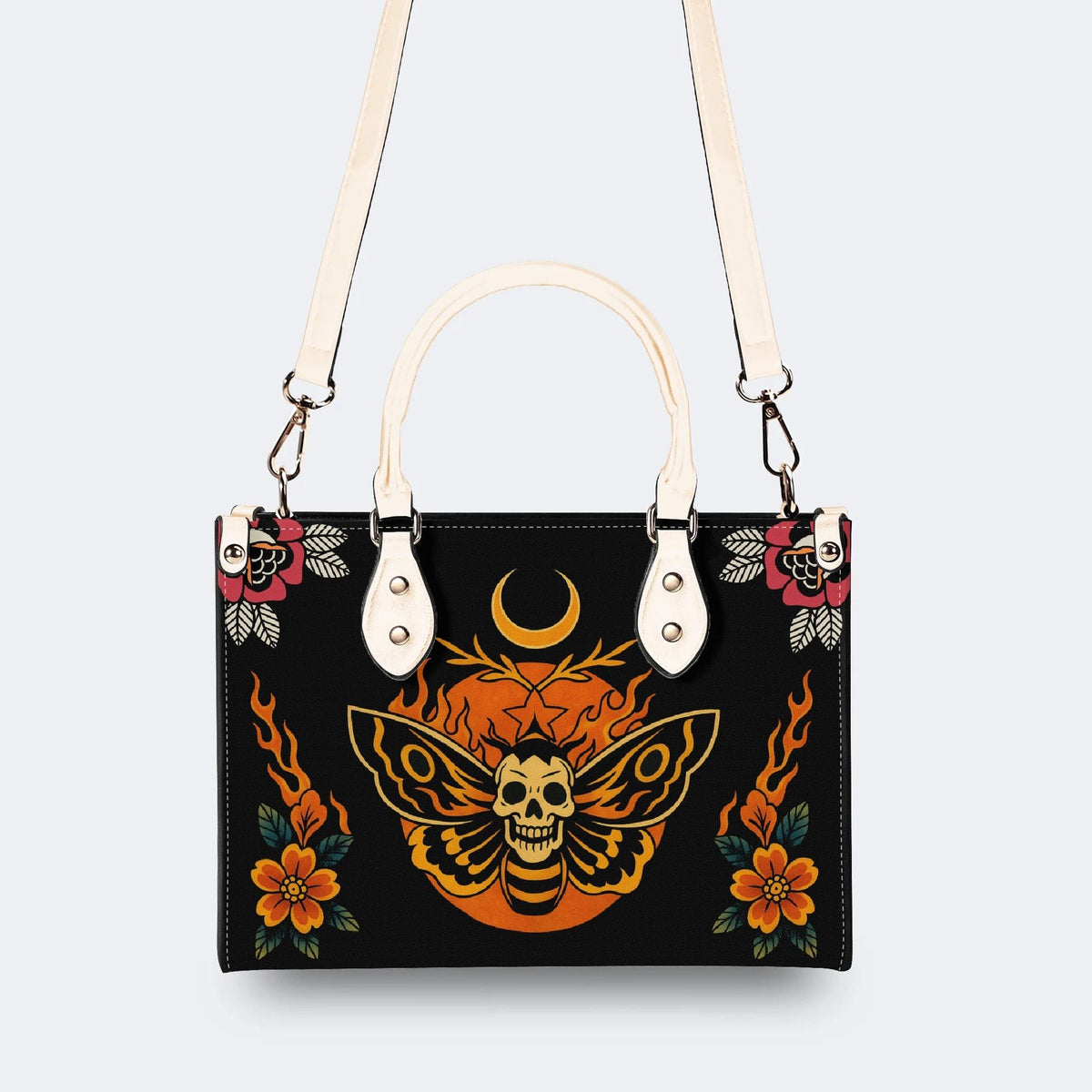 Flaming Death Moth - Leather Handbag