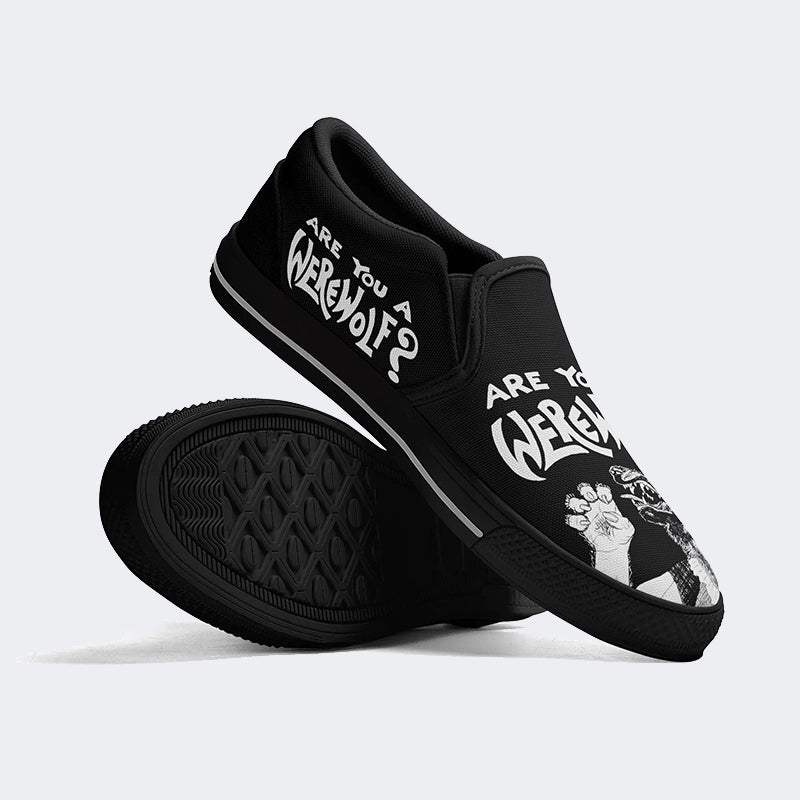 Are Your A Werewolf Print - Slip On Shoes