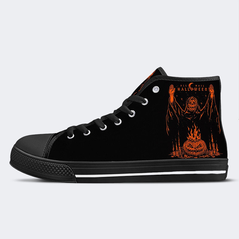 Unisex Halloween Horror Totenkopf Druck - High Top Canvas