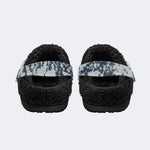 Unisex Ink Print - Fur Lined Slippers/Sandals