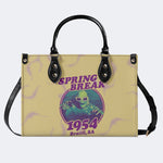 Horror Movies Print - Leather Handbag