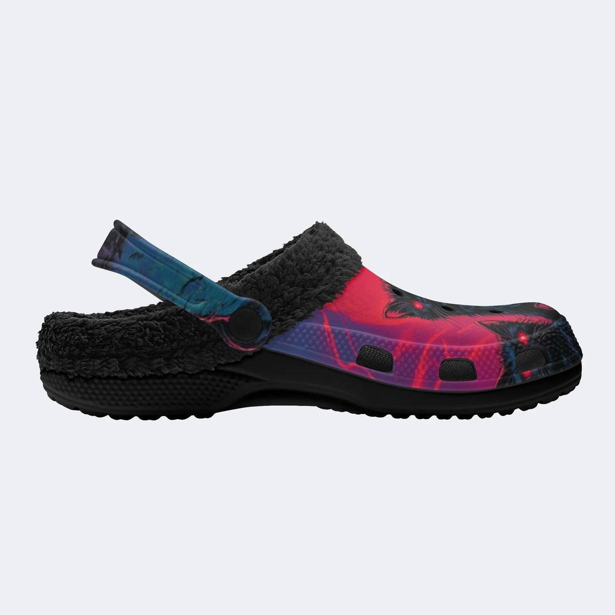 Red Eye Cat - Fur Lined Slippers/Sandals