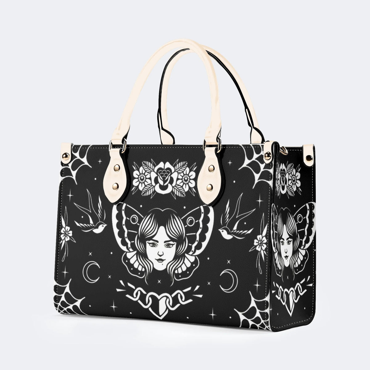 Vintage Tattoo Art Print - Leather Handbag