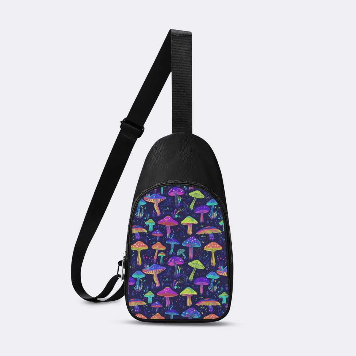 Neon Color Mushroom Print - Chest Bag