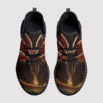 Skeleton Demon Print Mesh Knit Sneakers
