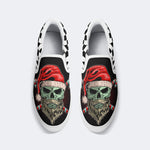 Skull Santa Print - Slip On Shoes