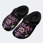 Flower&Eagle Art Print - Fur Lined Slippers/Sandals