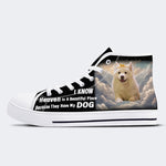 Der Himmel ist ein wunderschöner Ort - Live-Vorschau Individuelle Gedenkschuhe für Ihre Haustiere - Personalisierte Foto-Canvas-Schuhe für Hunde und Katzen