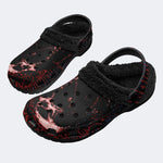 Cyber Horror Skull - Fur Lined Slippers/Sandals
