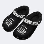 Gothic Ghost Silhouette - Fur Lined Slippers/Sandals