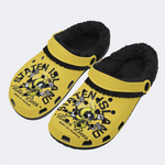 Staten Island Killer Bees Print - Fur Lined Slippers/Sandals