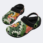 Boho Surf Wave - Fur Lined Slippers/Sandals