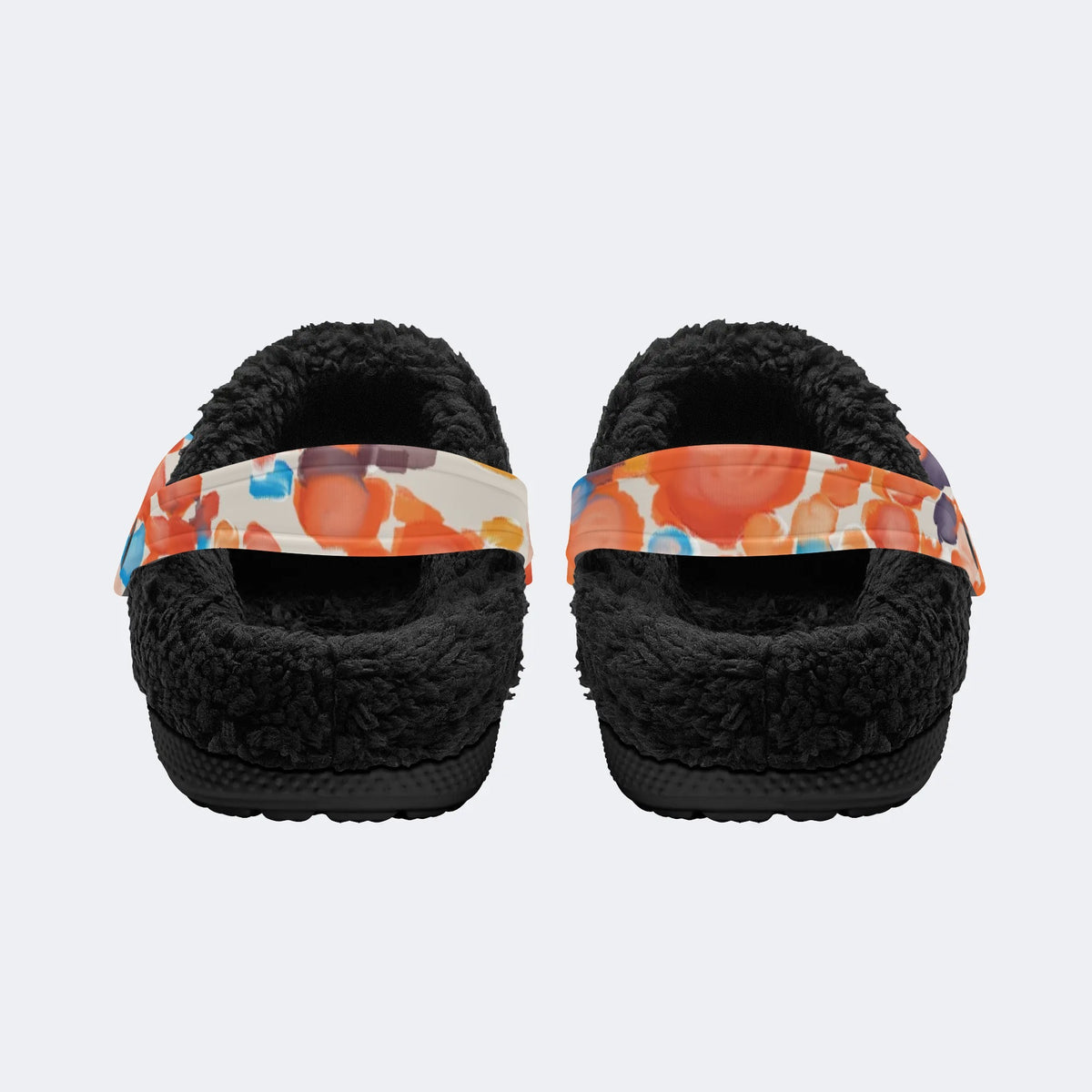 Unisex Ink Print - Fur Lined Slippers/Sandals