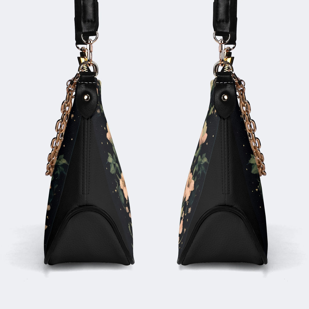 Moth In The Flower Bush - Leather Crossbody Bag