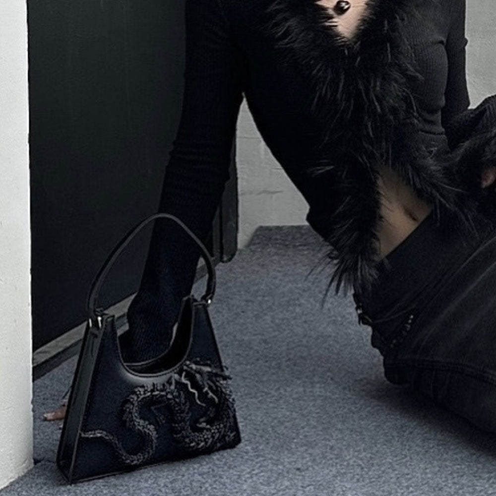 Punk Style 3D Dragon Shoulder Bag
