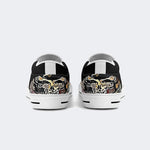 Unisex Retro Skull Graphic Print - Slip On Shoes