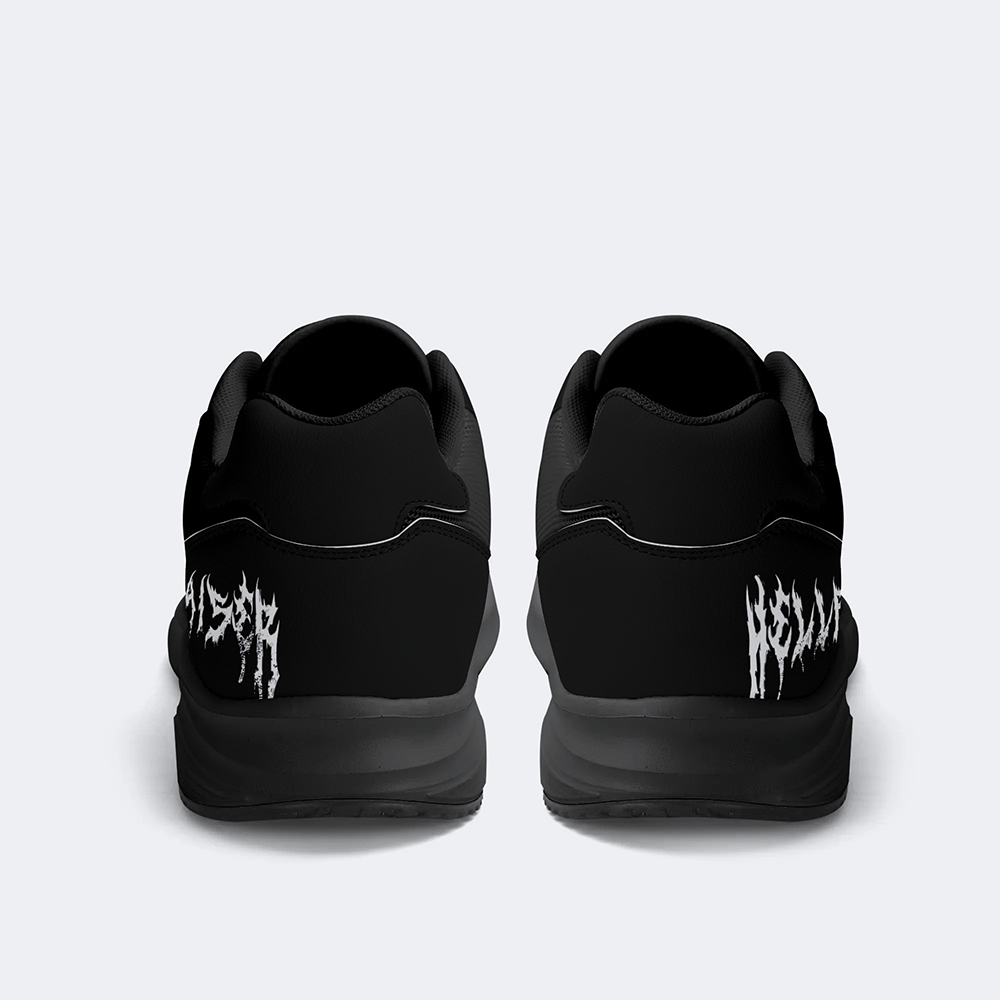 Unisex Black Metal Pinhead Print - Athletic Shoes