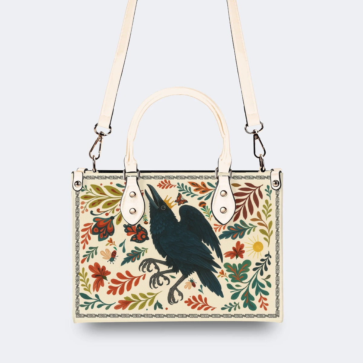 Three-Legged Golden Crow - Leather Handbag