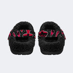 Starry Sky Mushroom Print - Fur Lined Slippers/Sandals