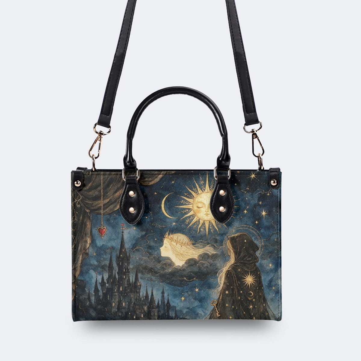 Star Moon Castle Figure Print Handbag Factory Direct Sales